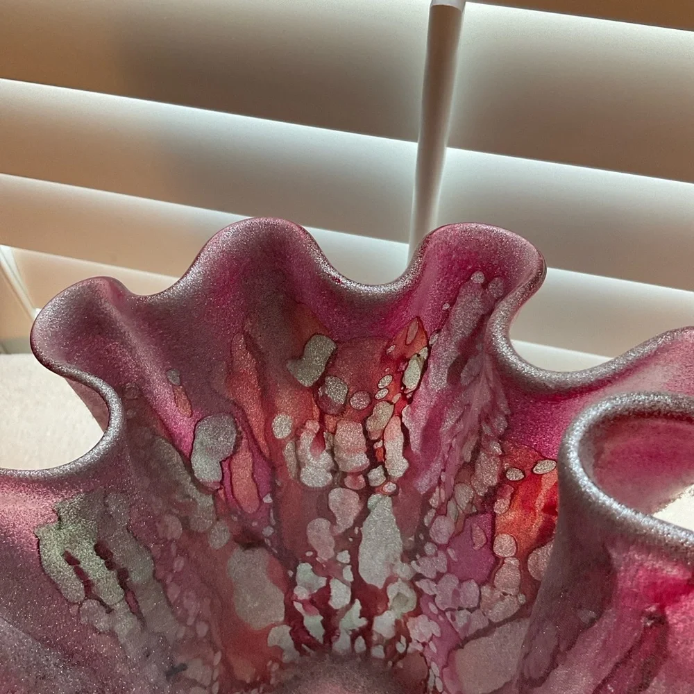 Elegant Purple and Silver Home Accent Vase